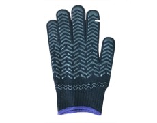 HS-Găng tay len chấm nhựa chéo (Màu đen) 50gr (1 bịch 12 đôi)